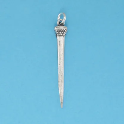 Microsculptures 0837 Horseshoe Nail Silver Charm