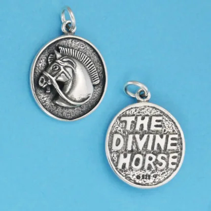 Microsculptures 0840 the Divine Horse Silver Charm