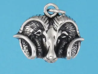 Microsculptures 0844 Bighorn Sheep Silver Charm
