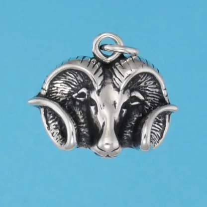 Microsculptures 0844 Bighorn Sheep Silver Charm