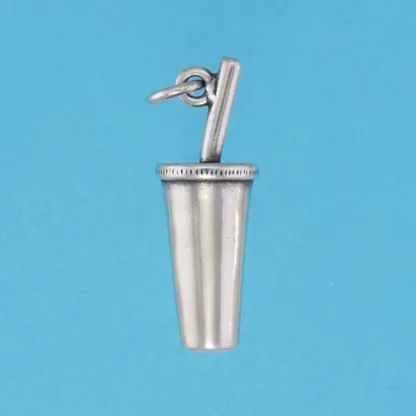 Microsculptures 0848 Fountain Drink Silver Charm