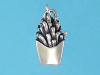 Microsculptures 0849 French Fries Silver Charm