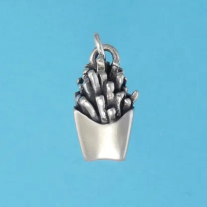 Microsculptures 0849 French Fries Silver Charm