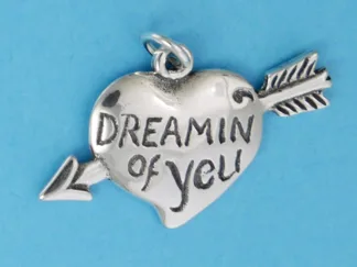 Microsculptures 0944 Dreaming Of You Heart Silver Charm