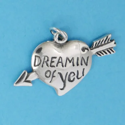 Microsculptures 0944 Dreaming Of You Heart Silver Charm