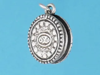 Microsculptures 0947 Sandwich Cookie Silver Charm