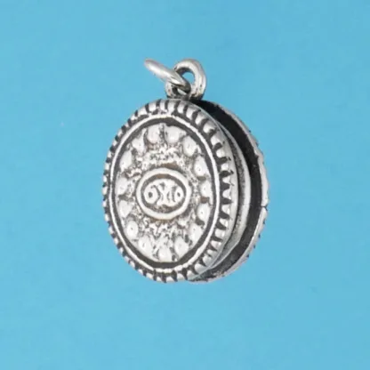 Microsculptures 0947 Sandwich Cookie Silver Charm