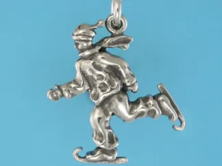 Microsculptures 0952 Skater Silver Charm