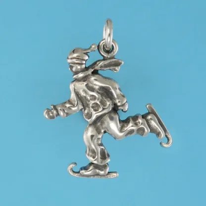 Microsculptures 0952 Skater Silver Charm