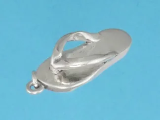 Microsculptures 0959 Flip Flop Sandal Silver Charm