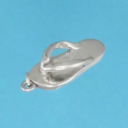 Microsculptures 0959 Flip Flop Sandal Silver Charm