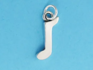 Microsculptures 0962 One Eighth Musical Note Silver Charm
