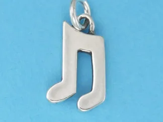 Microsculptures 0963 Musical Note Silver Charm
