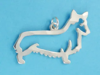 Microsculptures 0969 Pembroke Welsh Corgi Silver Charm