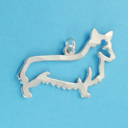Microsculptures 0969 Pembroke Welsh Corgi Silver Charm