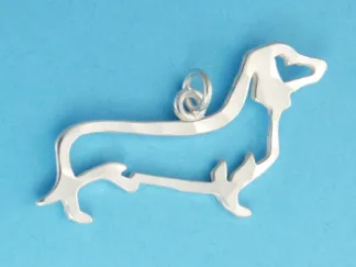 Microsculptures 0979 Dachshund Silver Charm