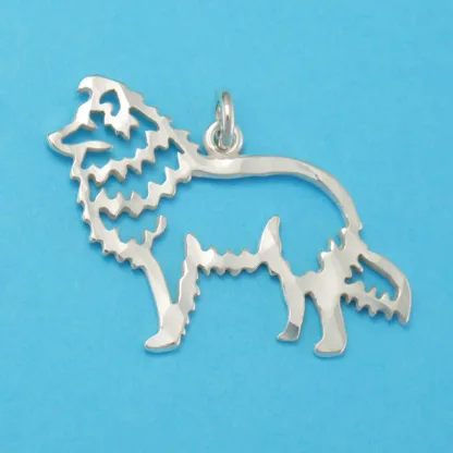Microsculptures 0981 Shetland Sheepdog Silver Charm