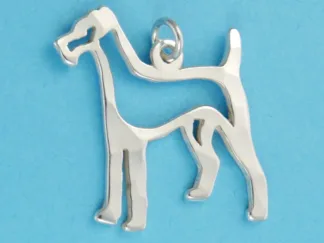 Microsculptures 0983 Wire Fox Terrier Silver Charm