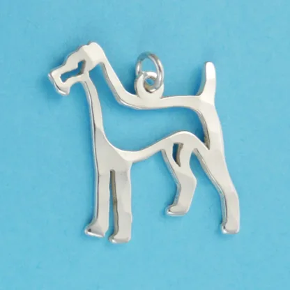Microsculptures 0983 Wire Fox Terrier Silver Charm