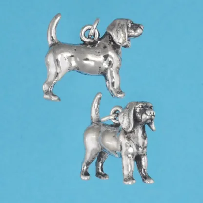 Microsculptures 1241 Beagle Silver Charm