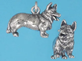 Microsculptures 1242 Cardigan Welsh Corgi Silver Charm