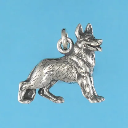 Microsculptures 1244 German Shepherd Silver Charm