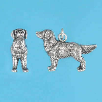Microsculptures 1246 Golden Retriever Silver Charm