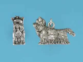 Microsculptures 1249 Yorkshire Terrier Silver Charm