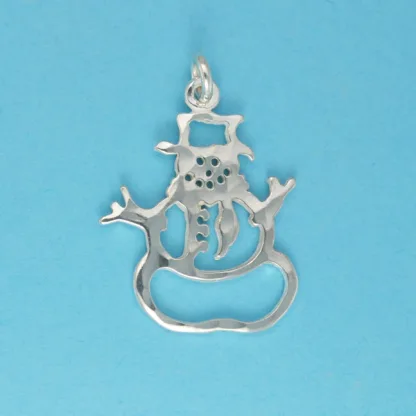 Microsculptures 1251 Snowman Silver Charm
