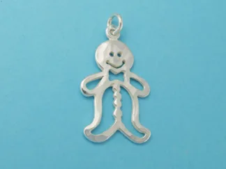 Microsculptures 1252 Gingerbread Man Silver Charm