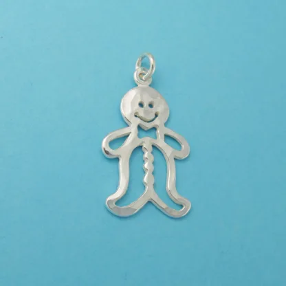 Microsculptures 1252 Gingerbread Man Silver Charm