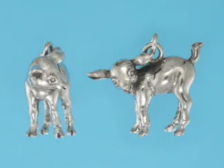 Microsculptures 1254 Baby Goat Silver Charm