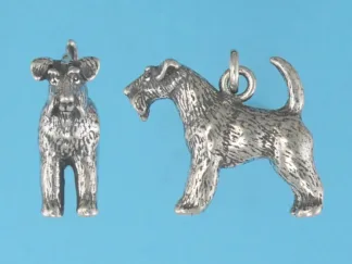 Microsculptures 1260 Wire Fox Terrier Silver Charm