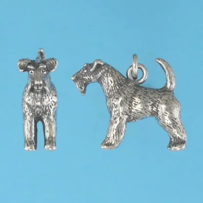 Microsculptures 1260 Wire Fox Terrier Silver Charm