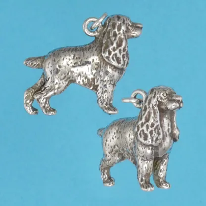 Microsculptures 1261 Cocker Spaniel Silver Charm