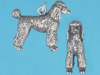 Microsculptures 1262 Poodle Silver Charm