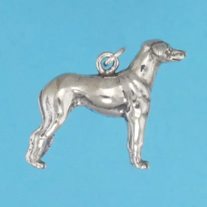 Microsculptures 1263 Greyhound Silver Charm