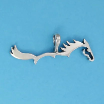 Microsculptures 1265 Horse Topline Silver Pendant