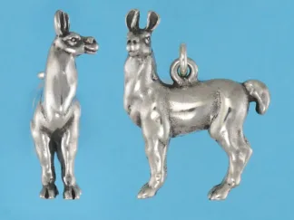 Microsculptures 1272 Llama Silver Pendant
