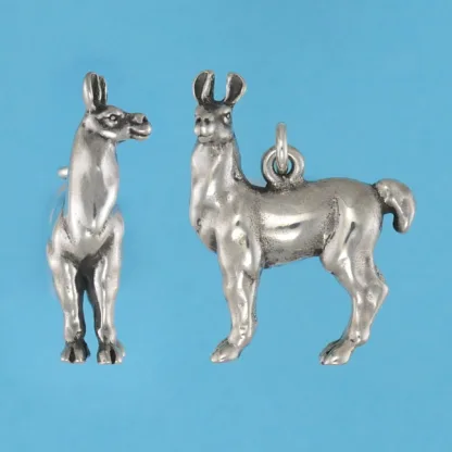 Microsculptures 1272 Llama Silver Pendant