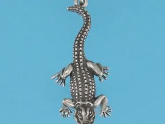 Microsculptures 1289 Alligator Silver Pendant