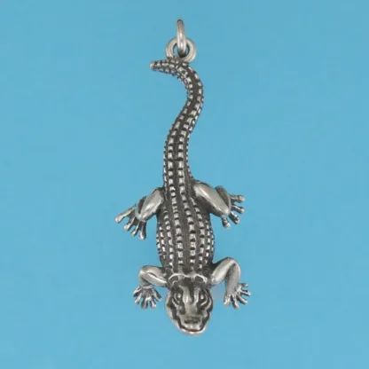 Microsculptures 1289 Alligator Silver Pendant