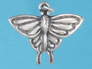 Microsculptures 1290 Swallowtail Butterfly Silver Charm
