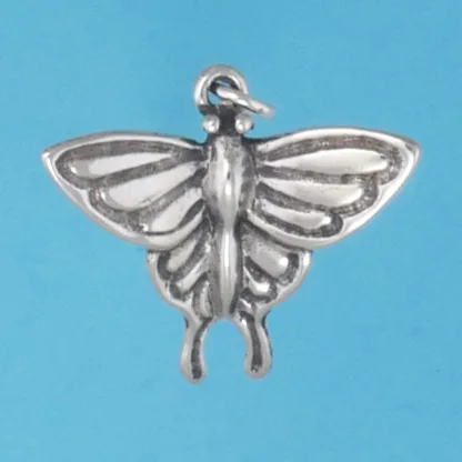 Microsculptures 1290 Swallowtail Butterfly Silver Charm