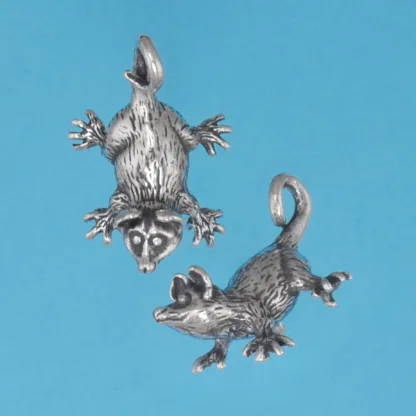 Microsculptures 1292 Opossum Baby Silver Pendant