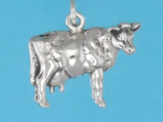 Microsculptures 1298 Dairy Cow Silver Charm