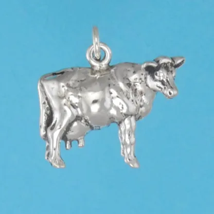 Microsculptures 1298 Dairy Cow Silver Charm
