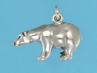 Microsculptures 1300 Polar Bear Silver Charm-Small