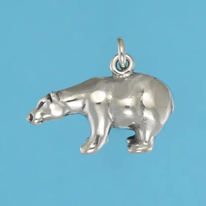 Microsculptures 1300 Polar Bear Silver Charm-Small