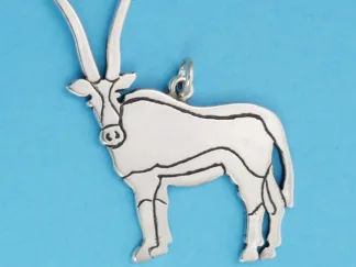 Microsculptures 1301 Gemsbok Antelope Silver Pendant